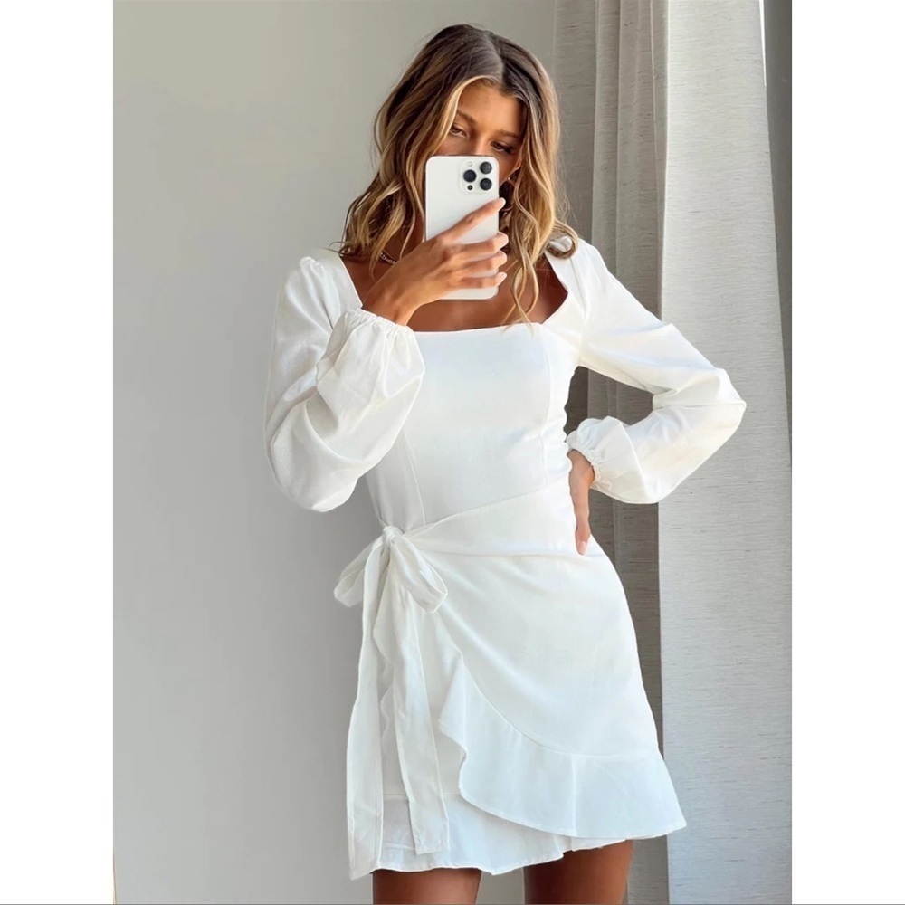 PRINCESS POLLY The Villa Mini Dress In White